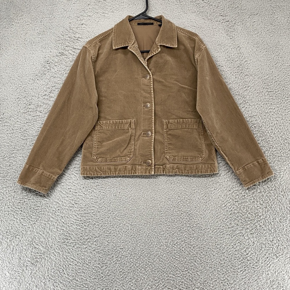 Uniqlo Shirt Jacket Womens XS Brown Corduroy Chore Barn Utility Shacket